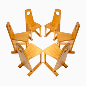Schweizer Vintage Kinderstühle von Horgenglarus, 1967, 6er Set