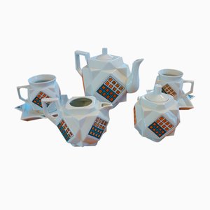 Duet Ceramic Coffee Service by Remo Bianco, 1970s, Set of 9