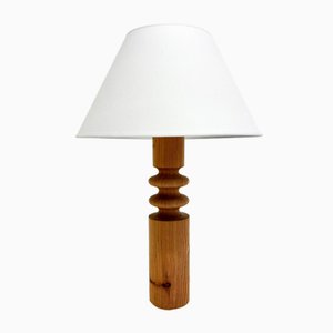Swedish Pine Table Lamp by Uno Kristiansson for Luxus, 1970s
