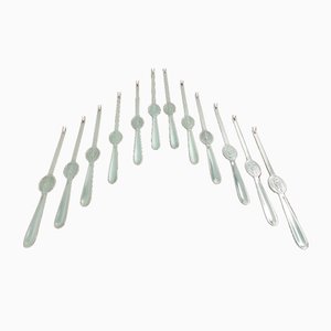 Lobster Forks by Achille Lauro Lines, Italy, 1940s, Set of 12