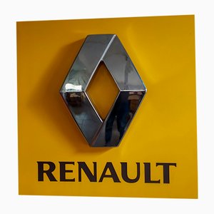 Grande Plaque Publicitaire Renault Lumineuse, 1990s
