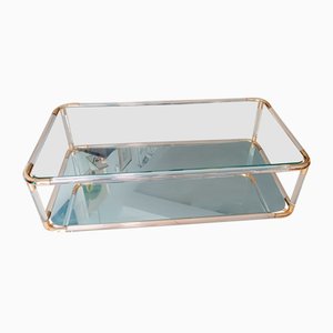 Side Table in Acrylic Glass & Brass
