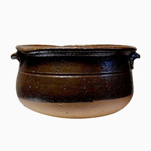 20. Jh. Topf / Schale aus emailliertem Sandstein