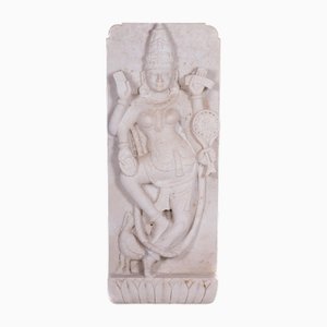Hindu Sculpture of the Goddess Lakshmi in Marble