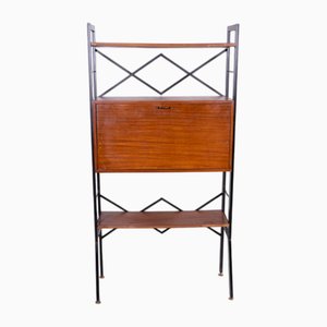 Vintage Scandinavian Teak and Iron Bookcase, 1960s