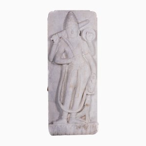 Hindu Sculpture of the God Vishnu in Marble