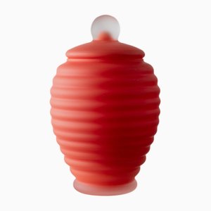 Large Vintage Murano Glass Lid Vase