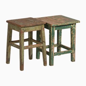 Antike Beistelltische, 1920er, 2er Set