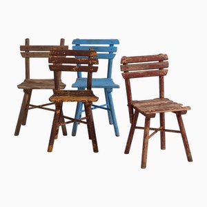 Antike Schulstühle, 1920, 4 . Set