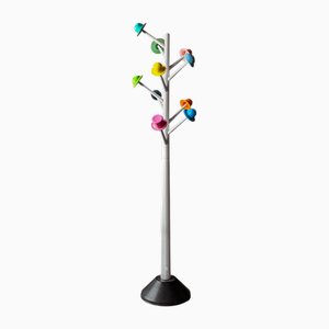 Coat Rack with Multicolored Hooks attributed to Ugo Nespolo, 1980s