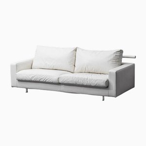 Patrick Model 3-Seater Sofa in White Leather from Flexform