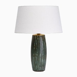 Rubus Green Ceramic Table Lamp by Gunnar Nylund for Rörstrand, 1960s