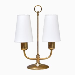 Vintage Brass Table Lamp by Bertil Brisborg for Nordiska Kompaniet, 1940s