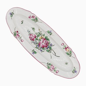 Lange Ovale Französische Jugendstil Platte von Luneville, Frühes 20. Jahrhundert
