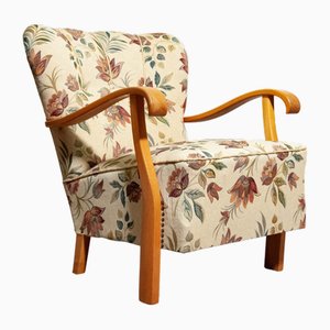 Silla sueca vintage de olmo, años 40