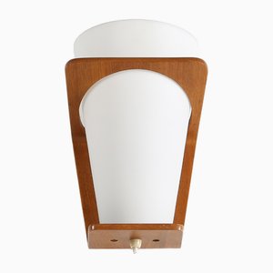 Lampada da parete in compensato di teak curvo di Louis Kalff per Philips, 1959