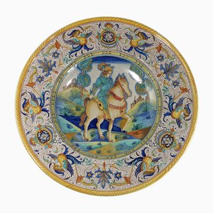 Piatto da parata rinascimentale in maiolica di David Ziprovic, anni '20