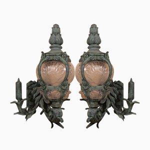 Wandleuchten aus Gusseisen nach Pont Alexandre III Modellen, 1960er, 2er Set