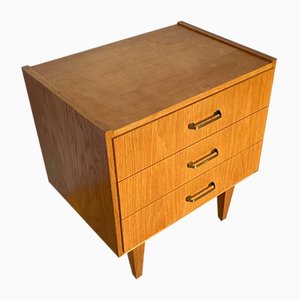 Table de Chevet en Chêne avec 3 Tiroirs, 1960s