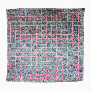 Tapis Meditation avec Motif à Carreaux, Tibet, 1900s