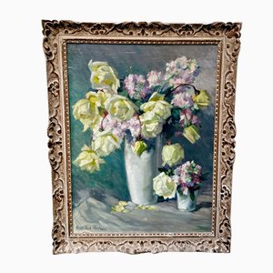 Richard Hartmann, Flower Still Life, Oil on Canvas