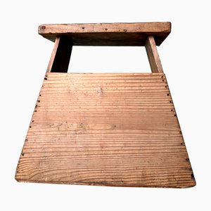 Minimalistischer Fumidai Tritthocker aus Holz, Japan, 1950er