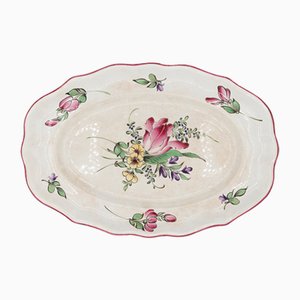 Antike französische Jugendstil Servierplatte von Lunéville, Frühes 20. Jahrhundert