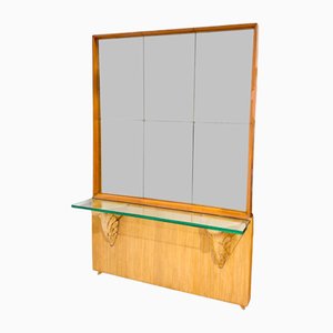Console with Mirror attributed to Osvaldo Borsani for Atelier Borsani Varedo, 1950s