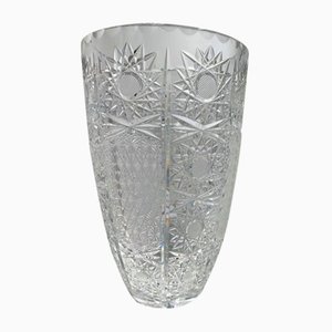 Vintage Polish Crystal Vase by Julia Glassworks, 1970s