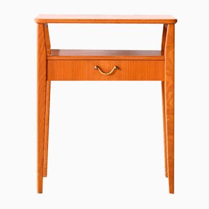 Vintage Nachttisch mit Schublade und Doppelregal, 1960er