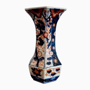 Antique Japanese Imari Hexagonal Shaped Vase, 1900