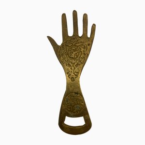 Großer Flaschenöffner aus Messing, 1950er