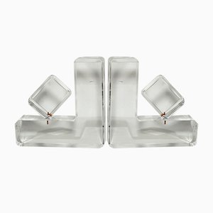 Transparent Methacrylate Book Holder, Spain, 1980s, Set of 2