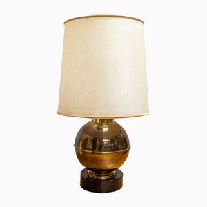 Italienische Lampe aus Messing & Emaille, 1940er