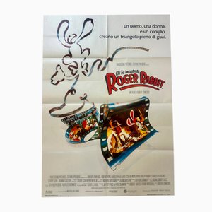 Vintage Italian Movie Poster Who Framed Roger Rabbit, 1988