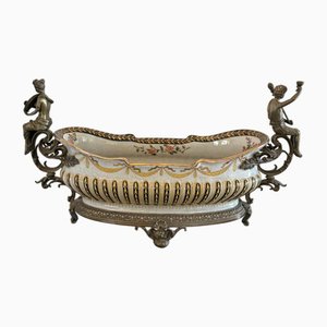 Large Porcelain and Brass Mounted Centrepiece, 1920s