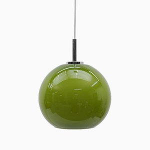 Apple Green Glass Ceiling Lamp by Peill & Putzler, 1960s