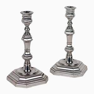 Silver Candlesticks attributed to Greggio Padua, Set of 2