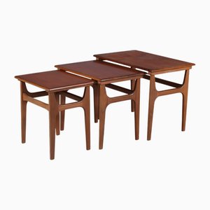 Vintage Danish Nesting Tables by Poul Hundevad for Fabian, 1950s, Set of 3
