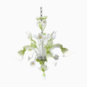 Lustre Mid-Century en Verre Murano, Italie, 1950s