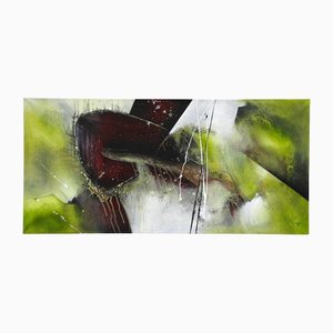 MS, Crawfish vs. Turtle, Acryl auf Leinwand, 2021