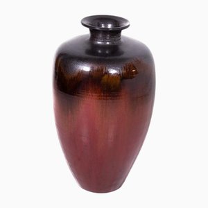 Vintage Glazed Ceramic Vase with Gradient Finish