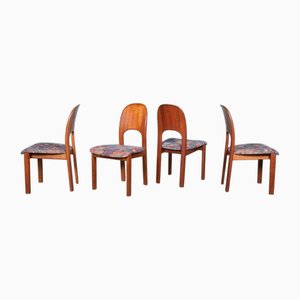Japandi Danish Dining Room Chairs in Teak, 1970s, Set of 4