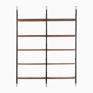 Italian Two-Bay Bookcase Manufacturing, 1960s