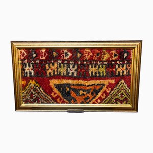 Handmade Framed Rug Wall Hanging, 1980s