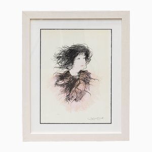 Riccardo Benvenuti, Young Face, Lithograph, 1984