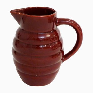 Jarra Mid-Century pequeña de loza de Saint-Clément, Francia, 1950