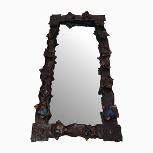 Vintage Brutalist Mirror, 1960s