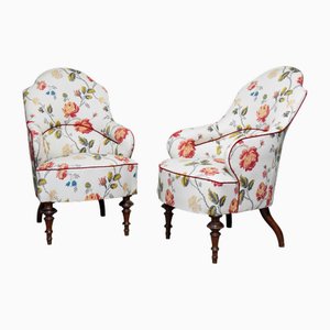 Set of Late 19th Century Victorian Lounge Chairs, Sweden, 1890s