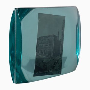 Crystal Photo Holder by Erwin Walter Burger for Fontana Arte, 1950s